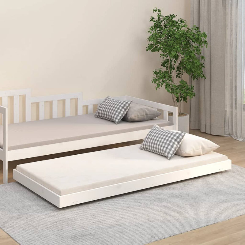 Pente Solid Wood Bed, Small Single (2'6), White