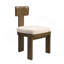Ensemble de 2 chaises de salle à manger rembourrées en tissu avec pieds en bois d'hévéa massif, capacité de poids de 330 lb-828686569