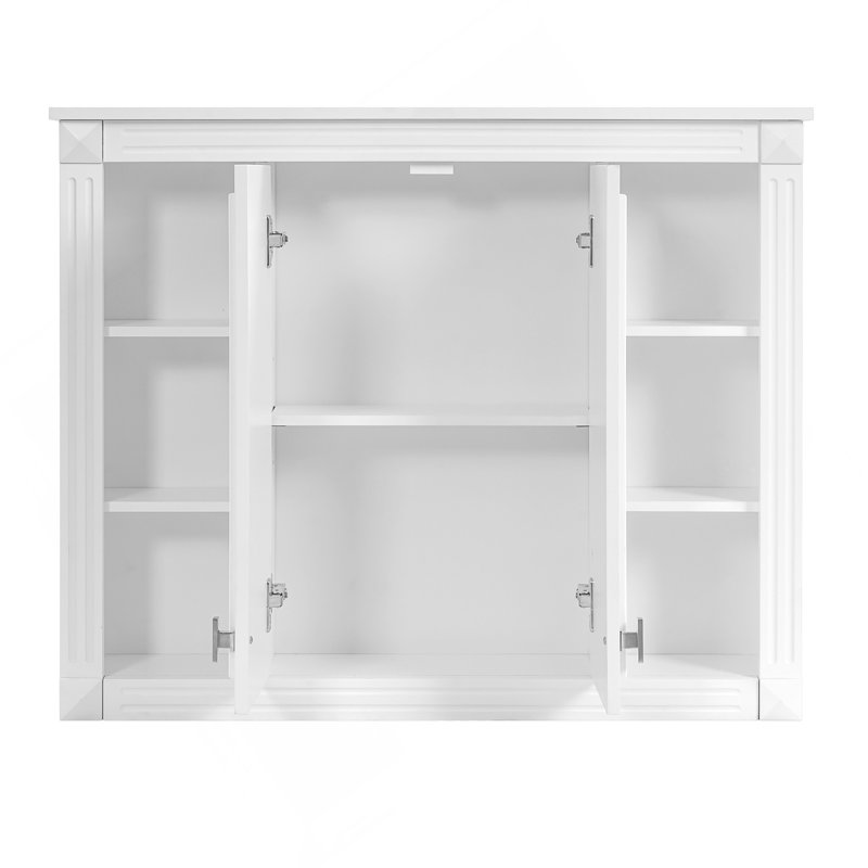 Armoire à pharmacie de 36 po x 28 po, armoire de rangement murale pour salle de bain, avec 1 tablette réglable, armoire à pharmacie murale pour la salle de bain, charnières à fermeture douce, portes à ouverture pivotante