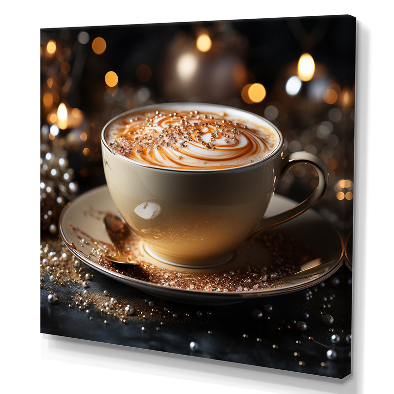 «Brown Golden Brew Brilliance Coffee II» - art mural café, H 36 po x l 36 po x P 1,5 po