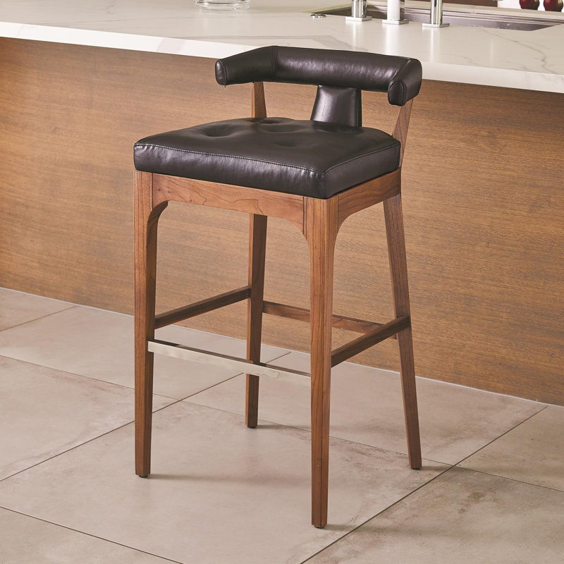 Moderno Stool, Bar Stool (31" Seat Height), Black