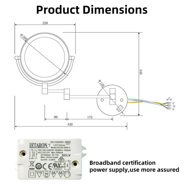 Dimensions du produit