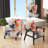 Fashion Calvin K Geometric Glam II - Upholstered Modern Arm Chair, Fashion Art Accent Chair
