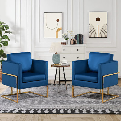 Chaise d'appoint rembourrée moderne en velours pour le salon, la chambre à coucher