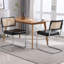 Chaise en porte-à-faux en cuir Trevett-1144846675