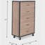 Commode 5 tiroirs en chêne clair patiné