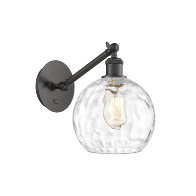Shauna Water Glass 8" 1 Light 8" Sconce With Adjustable Arm
