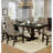 Contemporary Warm Gray Espresso 9Pc Set Solidwood Dining Room Furniture Table W Leaf  8X Chairs-1258799512