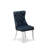 Dallas Parson Dining Room Chairs - Button Tufted Nailhead Trim Navy Blue Polyester Fabric Padded Chairs, Set of 2, Wirebrushed Bright Linen white-888517065