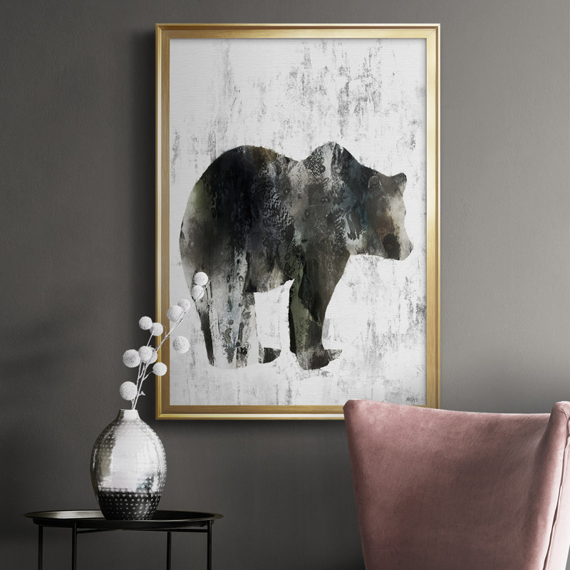 «Bear to Tem» - reproduction de cadre photo unique, Or, H 24,5 po x l 18,5 po x P 1,25 po