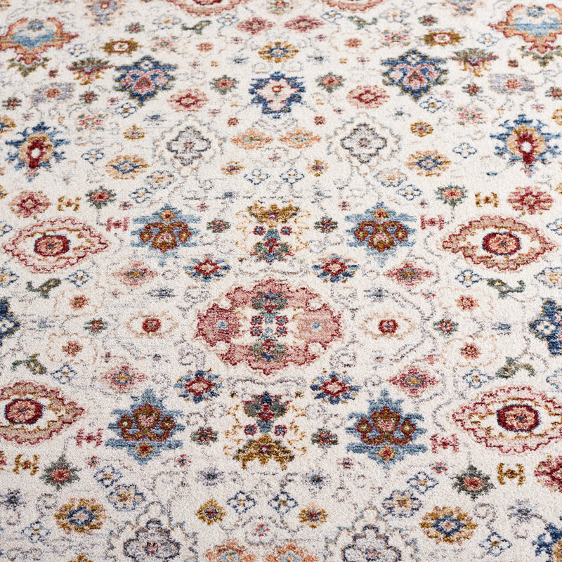 Elegant Ivory Square Hand-Knotted Wool & Synthetic Rug - 79" x 79"