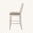Set Of 2 Slat Back Counter Height Chair, Fossil And Rustic Cream