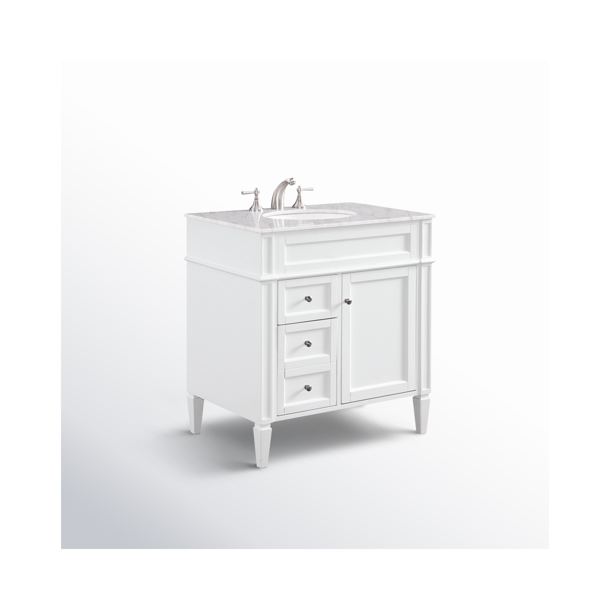 Rivers 32'' Single Bathroom Vanity, White