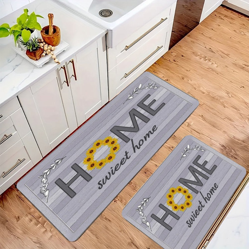 Tapis de cuisine à motif géométrique moderne, 2 pièces