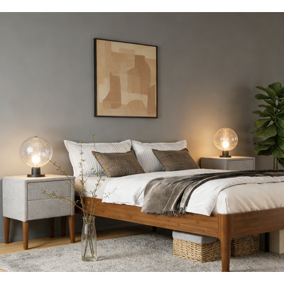 Base de lit plateforme en bambou - silencieuse avec rangement sous le lit