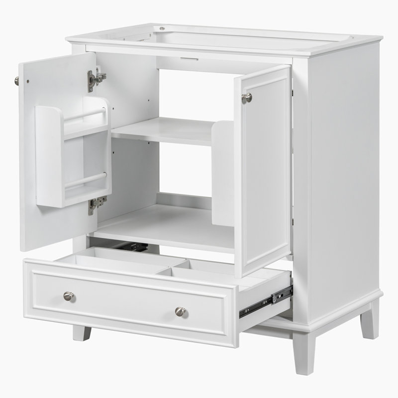 Base de meuble-lavabo simple 29,5 po seulement, Blanc