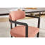 Ensemble de 2 chaises de salle à manger modernes rembourrées avec pieds en métal noir Boucle-801250823
