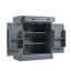 Armoire de rangement grise avec tablettes réglables, tiroir et 2 tablettes de porte pour la cuisine-1150650058
