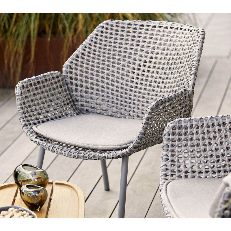 Vibe Patio Armchair with Cushions, Dark Gray