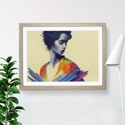 XH1022-10286X Woman In A Rainbow - Single Picture Frame Print