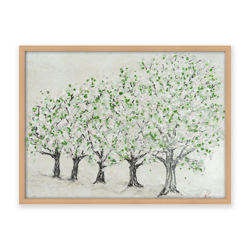 Nature Inspired "Springtime Serenity" Canvas Wall Art By , 30" H x 40" W, Framed Print, Brown