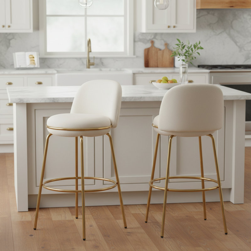  Ensemble de 2 tabourets de bar Rio Claro, Beige