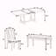 Ensemble de table de salle à manger extensible avec tréteaux 78 pouces avec une feuille amovible de 18 pouces, chaises et banc rembourrés