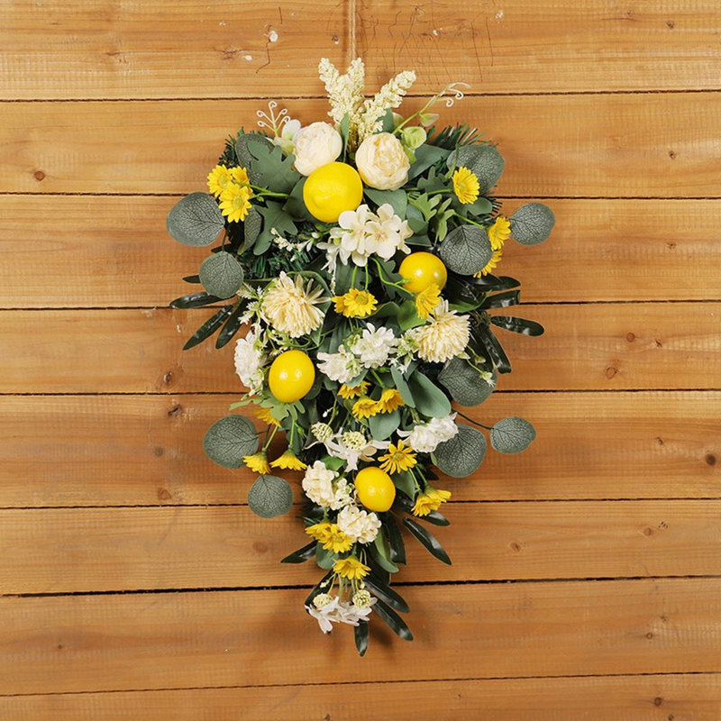 Ornement 19,7 "Summer Lemon Sunflower Eucalyptus