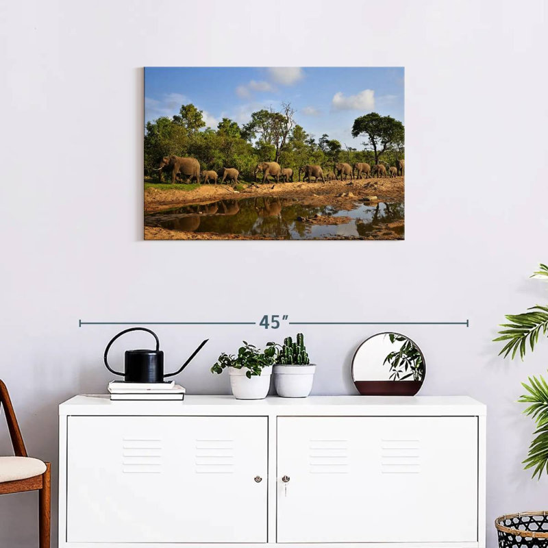 Brampt Kruger Park Elephants, 20" H x 30" W