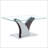 Rectangular Coffee Table with Tempered glass countertop-794800005