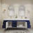 83.4" Wall-Mounted Double Bathroom Vanity Set-70381377