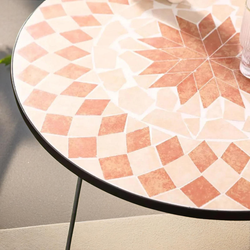 2 - Person 61cm Long Bistro Set With Mosaic Table