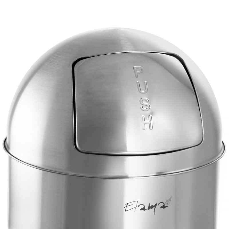Steel Swing Lid Kitchen Trash Can - 13 Gallons