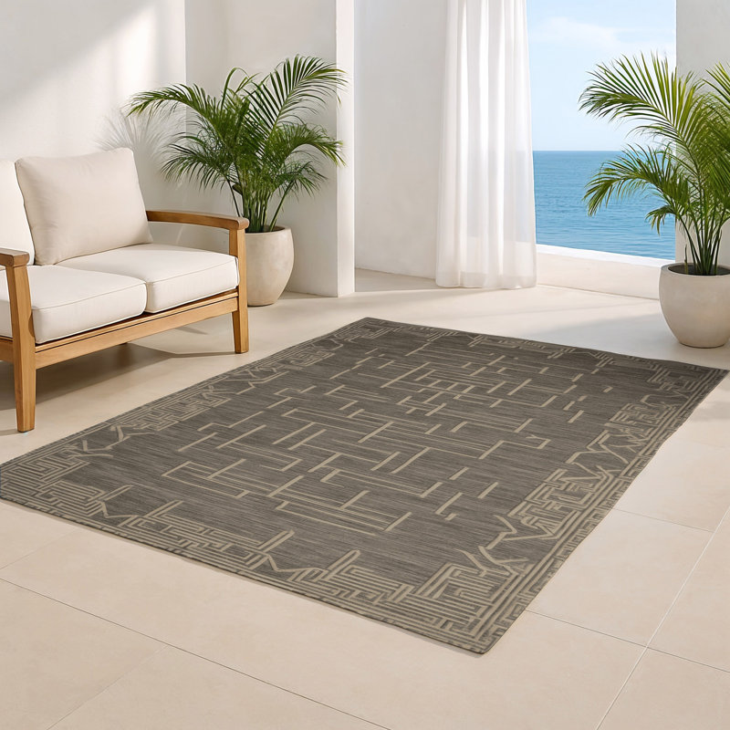 Tapis intérieur et extérieur ArtDeco, Rectangulaire 8 pi x 10 pi