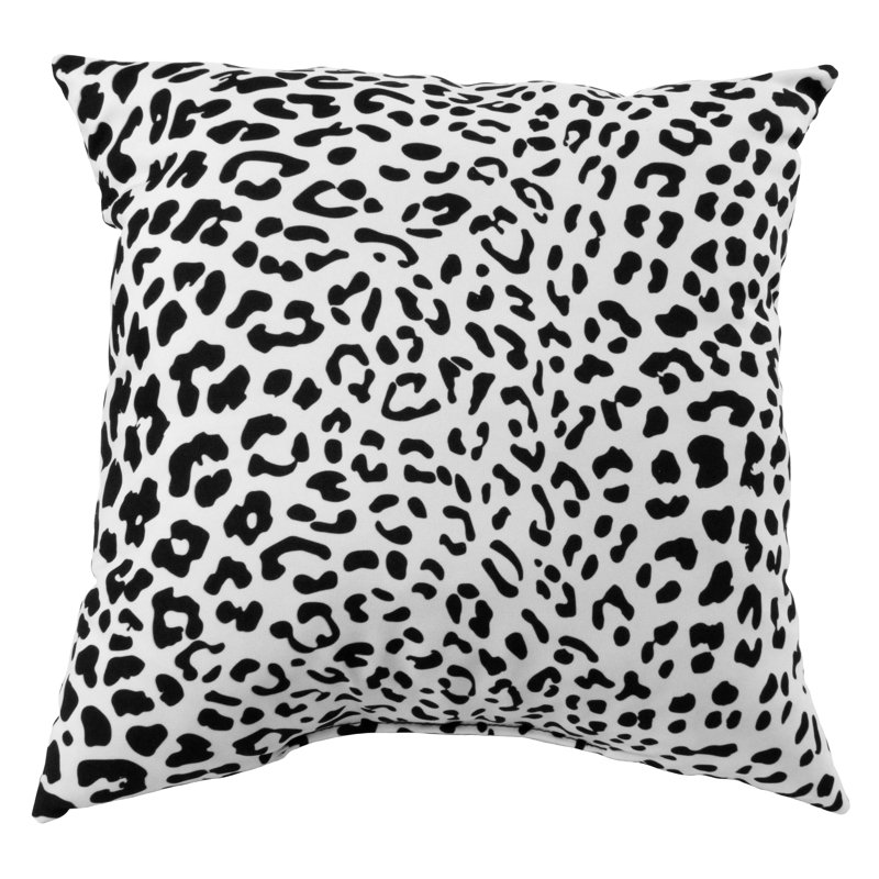 Animal Print Reversible Throw Pillow, White