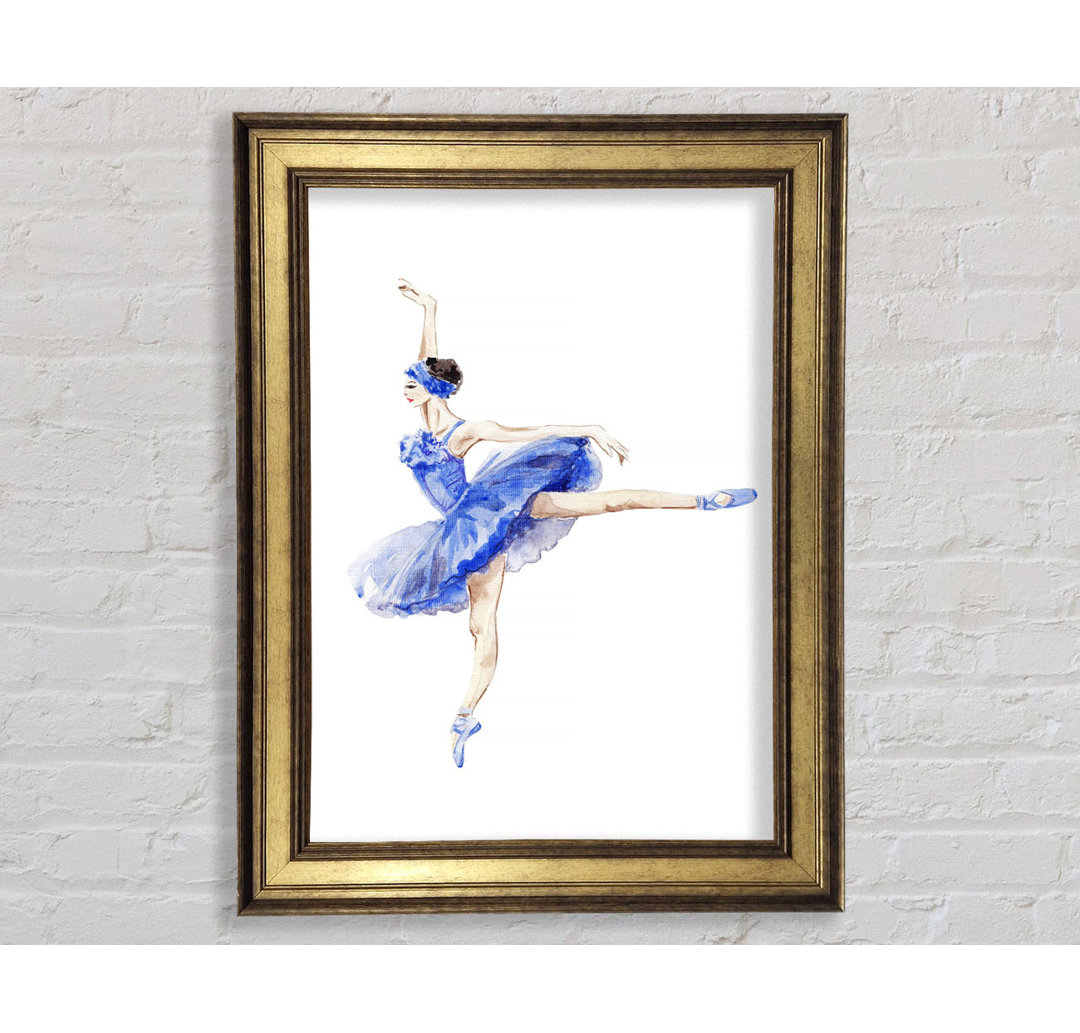 Blaue Ballerina 8 - Bilderrahmen Kunstdrucke