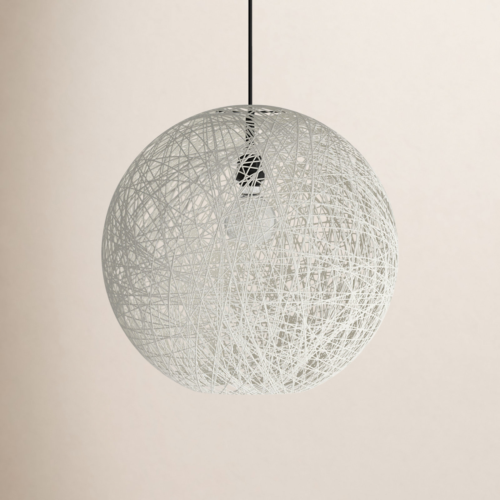 Aline Single Light Rattan Dimmable Plug-in Pendant, 13.5" H x 15" W x 15" D