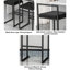 Ensemble de 2 tabourets de comptoir modernes avec revêtement en velours noir
