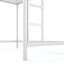 Lit mezzanine simple avec échelles, lit mezzanine simple en métal pour adultes, adolescents, enfants, amplement d'espace sous le lit et aucun sommier nécessaire, blanc-130169947-130169948