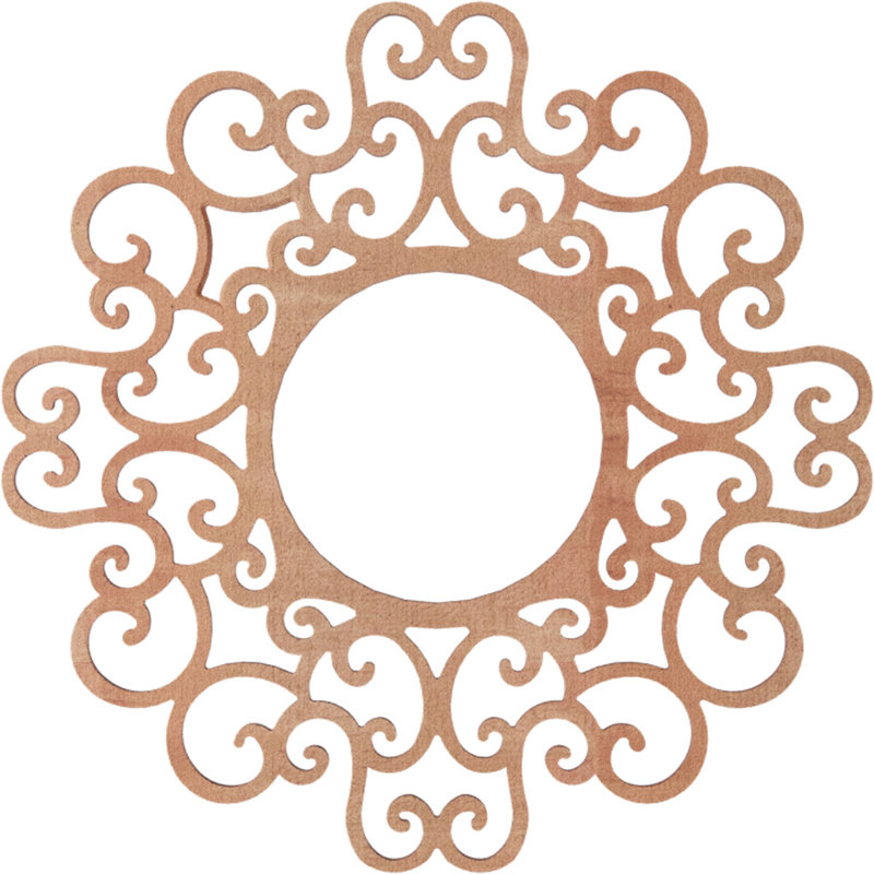 Médaillon de plafond 18 po x 18 po x 6 7/8 po x T 1/4 po Reims, Cerisier, H 16 po x l 16 po x P 0,38 po