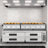 84 in. Commercial Chef Base Refrigerator Storage Cabinet for Cold Foods, Fresh Ingredients, and Condiments, Refrigerated Pull-Out Drawers, Rolling Caster Wheels, ETL Listed