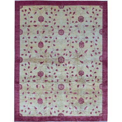 Hand-Knotted High-Quality Gold Area Rug