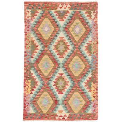 Southwestern Wool Hand Woven 101cm X 161cm Area Rug