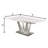 Welbert Glass Top Metal Base Dining Table