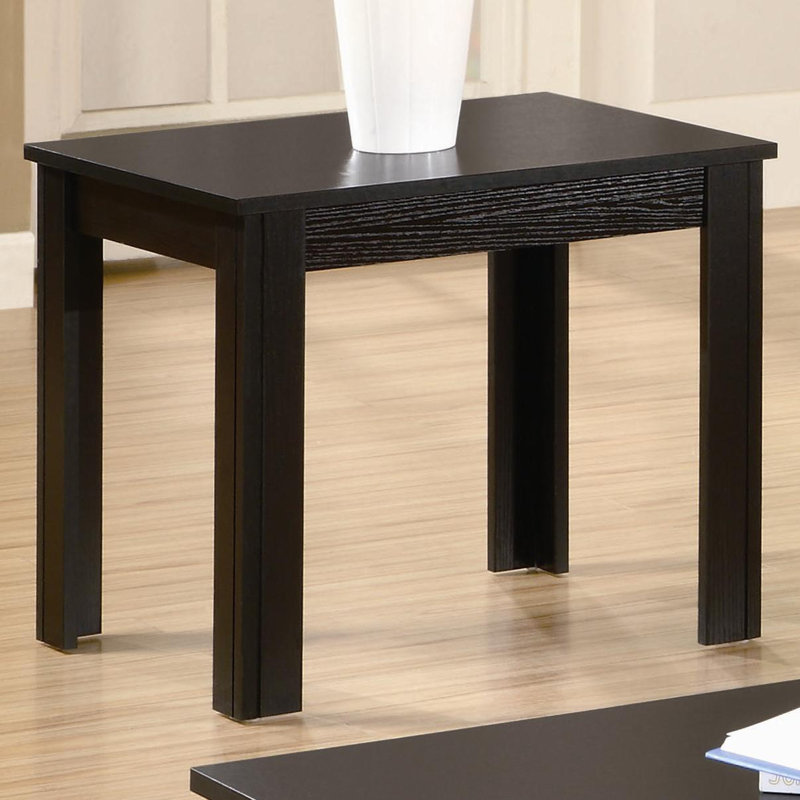 Ensemble de table en stratifié de trois articles de style transitionnel Kerra-Leigh ‑ table basse, table de bout, table d'appoint, accent décoratif, tables pour le salon