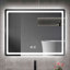 24,27 po Miroir lumineux de salle de bain W de conception imperméable, interrupteurs séparés, fiable