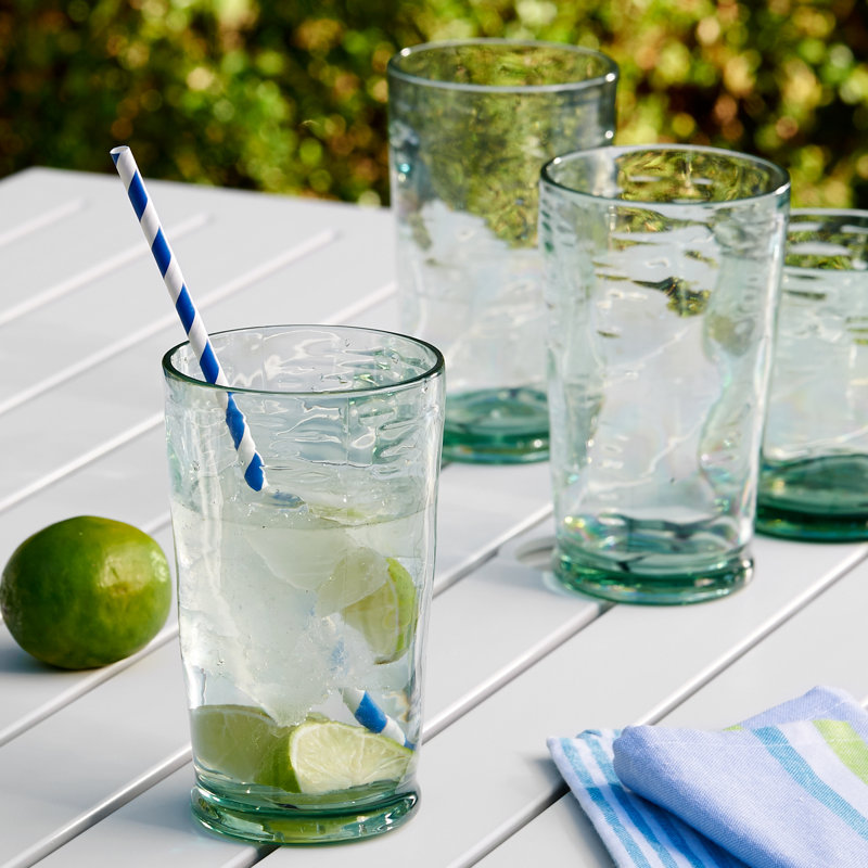 Dimy 23 oz. Acrylic Drinking Glass Set, Recycled Green