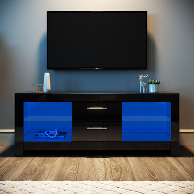 Bissett 130L x 40W x 50H cm High Gloss TV Stand / TV Cabinet (TVS Series) for up to 50" TVs