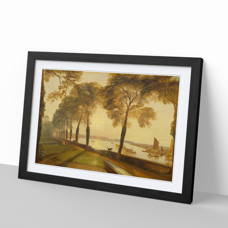Mortlake Terrace by Joseph Mallord William Turner - Framed Print, 27cm H x 36cm W x 2cm D, Black Framed