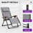 PURPLE LEAF Outdoor Reclining Chair Patio Zero Gravity Chaise Lounge Folding Chair With Removable Cushion Adjustable Headrest-1466961896